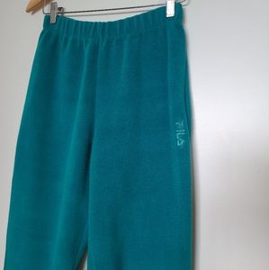 Vintage Fila - Turquoise Fleece Sweatpants - Size S